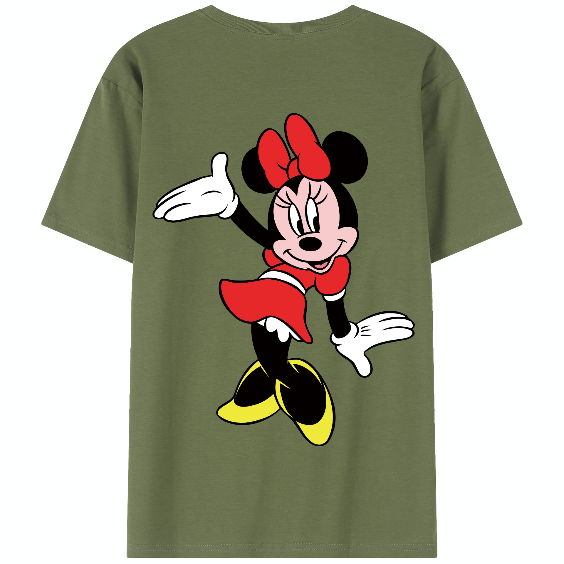 （画像用） ミッキーマウス Mickey Mouse 綿100％半袖Tシャツ（背面プリント）